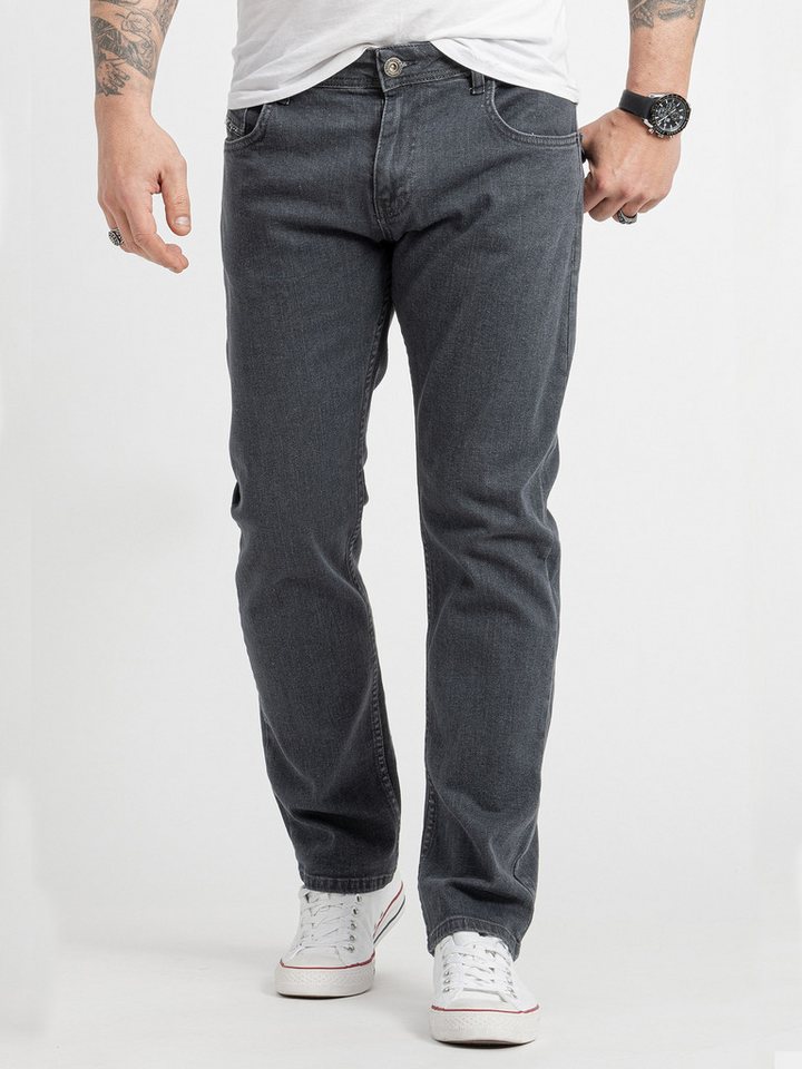 Rock Creek Regular-fit-Jeans Herren Jeans Stonewashed Dunkelgrau RC-2416 von Rock Creek