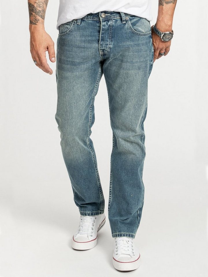 Rock Creek Regular-fit-Jeans Herren Jeans Stonewashed Hellblau RC-2403 von Rock Creek