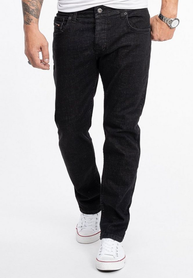Rock Creek Regular-fit-Jeans Herren Jeans Stonewashed Schwarz RC-2277 von Rock Creek