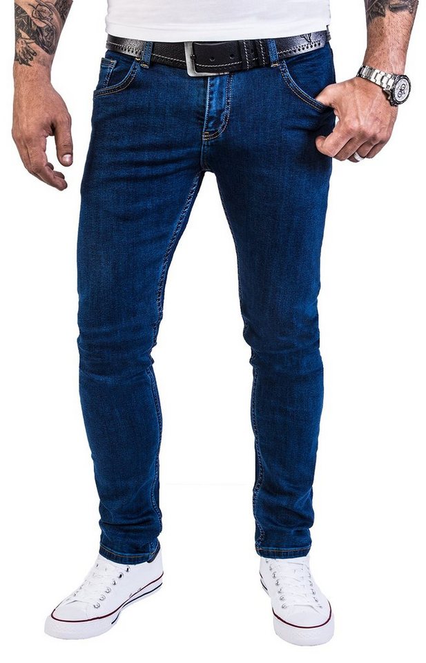Rock Creek Slim-fit-Jeans Herren Jeans Stonewashed Blau RC-2139 von Rock Creek