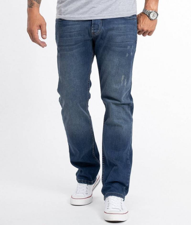 Rock Creek Straight-Jeans Herren Jeans Stonewashed Blau RC-2098 von Rock Creek