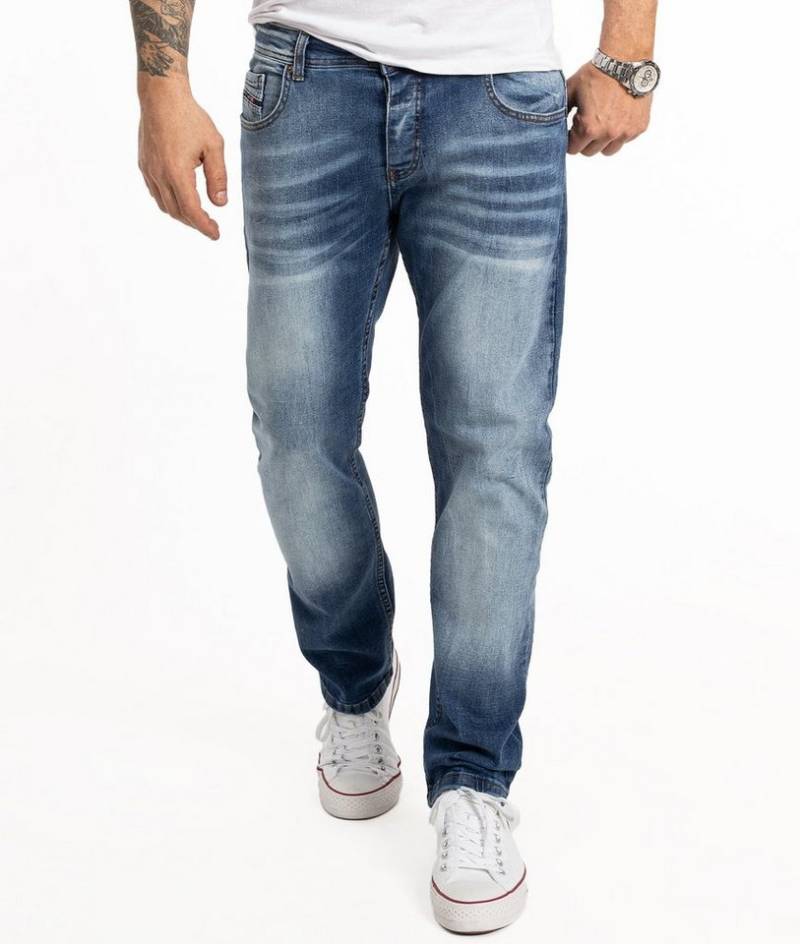 Rock Creek Straight-Jeans Herren Jeans Stonewashed Blau RC-2358 von Rock Creek