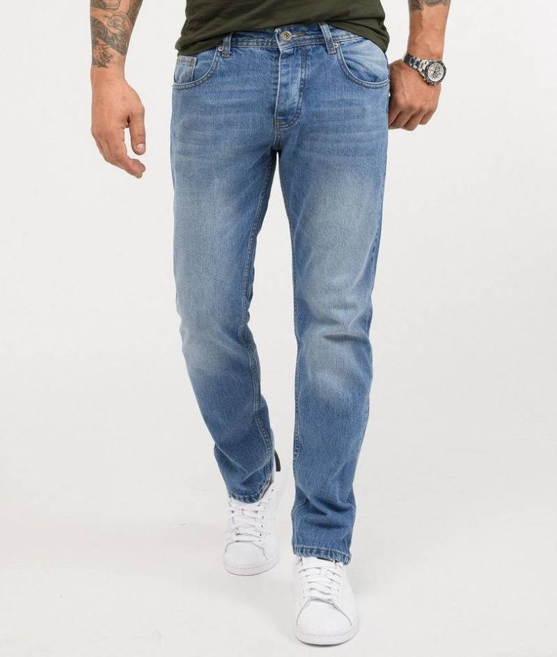 Rock Creek Straight-Jeans Herren Jeans Stonewashed Blau RC-3101 von Rock Creek
