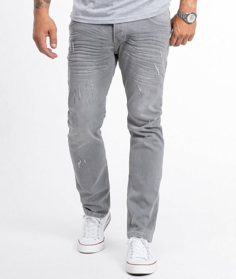 Rock Creek Straight-Jeans Herren Jeans Stonewashed Grau RC-2105 von Rock Creek