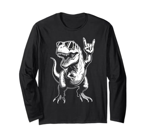 Lustig Dinosaurier Rock Musik T-Rex Tyrannosaurus rex Kinder Langarmshirt Lustig Dinosaurier Rock Musik T-Rex Tyrannosaurus rex Kinder Langarmshirt von Rock Dinosaurier T-Rex Musik