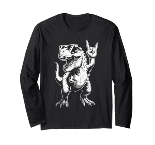 Lustig Dinosaurier Rock Musik T-Rex Tyrannosaurus rex Kinder Langarmshirt Lustig Dinosaurier Rock Musik T-Rex Tyrannosaurus rex Kinder Langarmshirt von Rock Dinosaurier T-Rex Musik