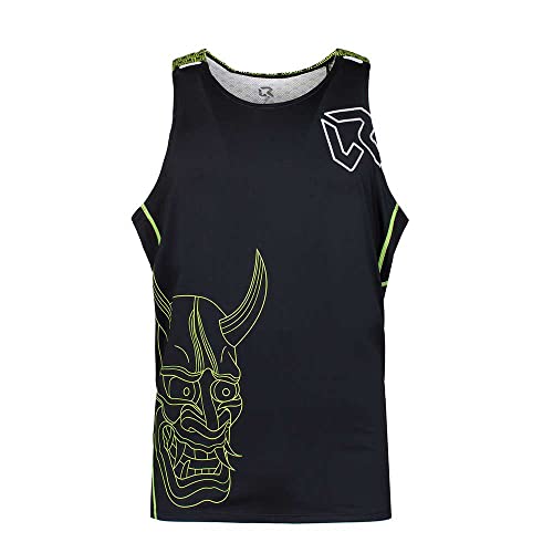 ROCK EXPERIENCE Men Daisuke Vest, 0208 Caviar + 2134 Safety Yellow, S von Rock Experience