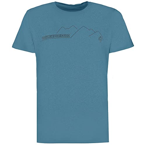 Rock Experience Men's Chandler 2.0 SS T-Shirt, Moroccan Blue Melange, Small von Rock Experience