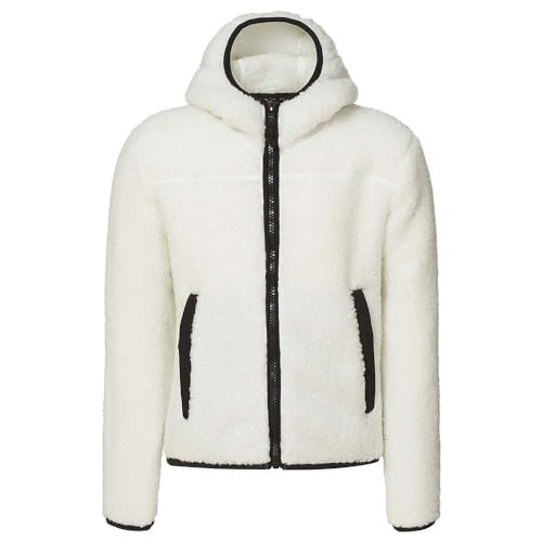 Rock Experience REJC00871-Z269 Beaver Hoodie FZ JUNIOR Fleece Sweatshirt Unisex 0006 Marshmallow + 0208 Caviar 10/140 von Rock Experience