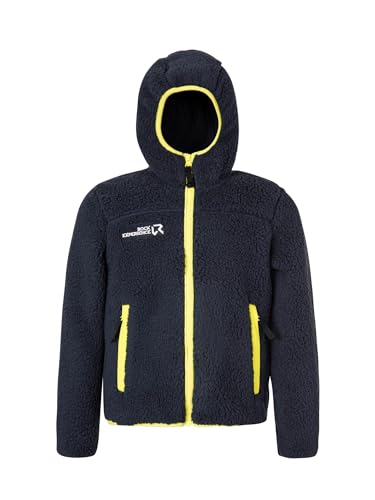 Rock Experience Unisex Beaver Hoodie FZ JUNIOR Fleece Sweatshirt, 1330 Blue Nights+1809 Sulphur Spring, 128 cm von Rock Experience