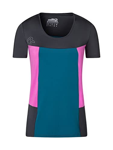 Rock Experience Women's Drum SS T-Shirt, 1323 Ebony+0834 SUPER PINK+1484 Moroccan Blue, X-Large von Rock Experience