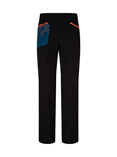 Rock Experience Women's RURP Man Pants, 0208 Caviar+1484 Moroccan Blue+0630 Flame, L von Rock Experience