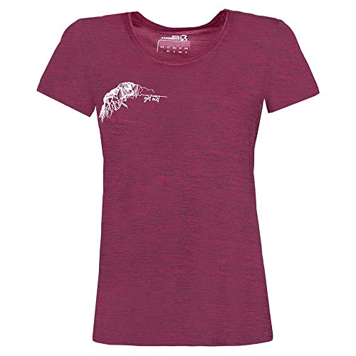 Rock Experience Women's Terminator SS T-Shirt, Cherries Jubilee Melange, Large von Rock Experience