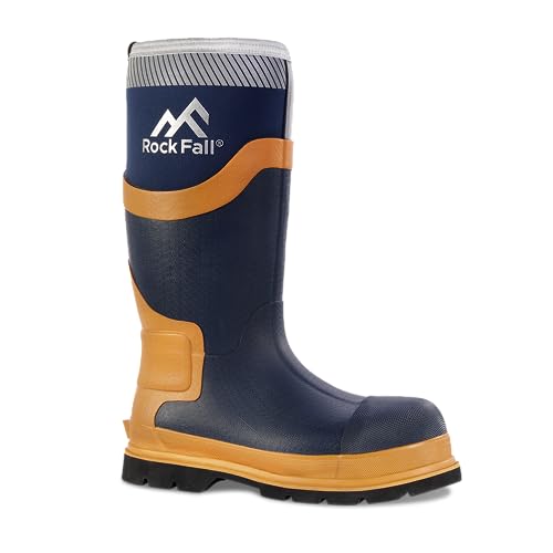 Rock Fall RF290 Silt Sicherheits-Gummistiefel, Neopren, Marineblau, Größe 45 von Rock Fall