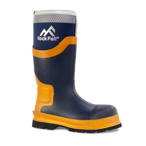 Rock Fall RF290 Silt Sicherheits-Gummistiefel, Neopren, Marineblau, Größe 47 von Rock Fall