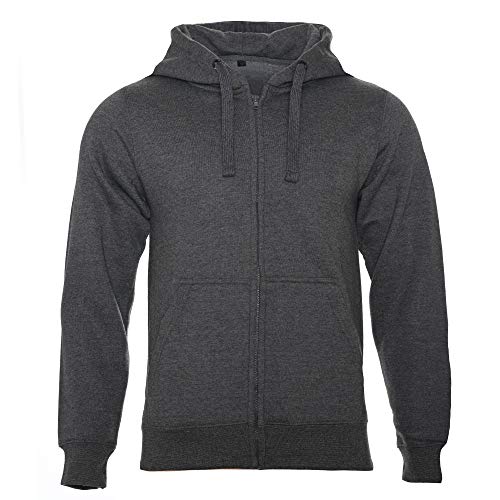 ROCK-IT Apparel Herren Kapuzenjacke Zipper Hoodie Kapuzen Sweater Jacke Workerhoodie Pullover Hoody Größen XS-5XL - Farbe Dark H. Grau XX-Large von ROCK-IT Apparel