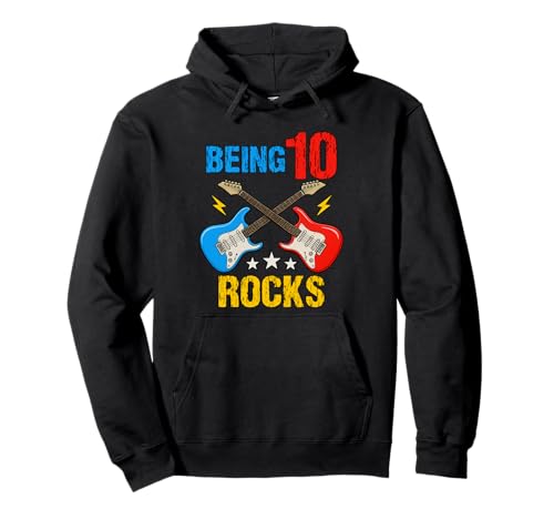 10. Geburtstag Rockmusik Geburtstag Junge Musiker Party Kinder Pullover Hoodie 10. Geburtstag Rockmusik Geburtstag Junge Musiker Party Kinder Pullover Hoodie von Rock Music Birthday Ideas, Guitar Birthday Wear