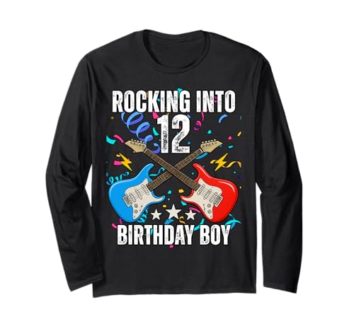 12. Geburtstag Rock Musik Geburtstag Junge Musiker Party Kinder Langarmshirt 12. Geburtstag Rock Musik Geburtstag Junge Musiker Party Kinder Langarmshirt von Rock Music Birthday Ideas, Guitar Birthday Wear