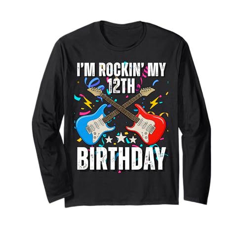 12. Geburtstag Rock Musik Geburtstag Junge Musiker Party Kinder Langarmshirt 12. Geburtstag Rock Musik Geburtstag Junge Musiker Party Kinder Langarmshirt von Rock Music Birthday Ideas, Guitar Birthday Wear