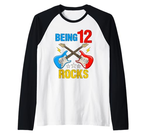 12. Geburtstag Rock Musik Geburtstag Junge Musiker Party Kinder Raglan 12. Geburtstag Rock Musik Geburtstag Junge Musiker Party Kinder Raglan von Rock Music Birthday Ideas, Guitar Birthday Wear