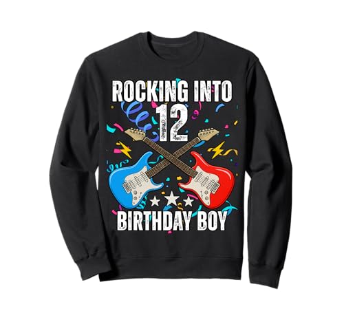 12. Geburtstag Rock Musik Geburtstag Junge Musiker Party Kinder Sweatshirt 12. Geburtstag Rock Musik Geburtstag Junge Musiker Party Kinder Sweatshirt von Rock Music Birthday Ideas, Guitar Birthday Wear