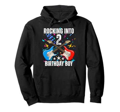 2. Geburtstag Rockmusik Geburtstag Junge Musiker Party Kinder Pullover Hoodie 2. Geburtstag Rockmusik Geburtstag Junge Musiker Party Kinder Pullover Hoodie von Rock Music Birthday Ideas, Guitar Birthday Wear