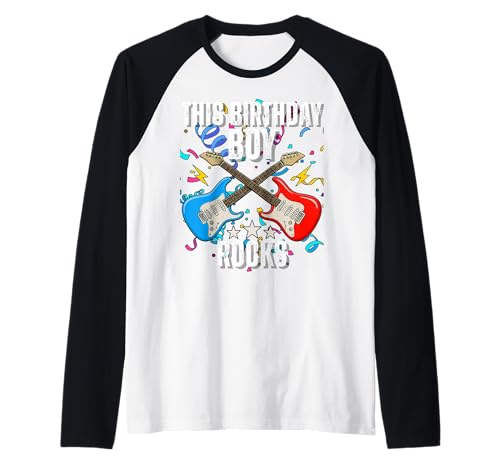 2. Geburtstag Rockmusik Geburtstag Junge Musiker Party Kinder Raglan von Rock Music Birthday Ideas, Guitar Birthday Wear