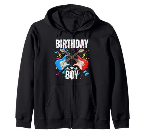 3. Geburtstag Rockmusik Geburtstag Junge Musiker Party Kinder Kapuzenjacke von Rock Music Birthday Ideas, Guitar Birthday Wear
