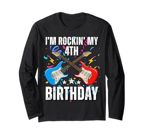 4. Geburtstag Rockmusik Geburtstag Junge Musiker Party Kinder Langarmshirt 4. Geburtstag Rockmusik Geburtstag Junge Musiker Party Kinder Langarmshirt von Rock Music Birthday Ideas, Guitar Birthday Wear