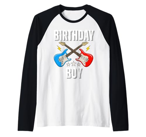 5. Geburtstag Rockmusik Geburtstag Junge Musiker Party Kinder Raglan von Rock Music Birthday Ideas, Guitar Birthday Wear