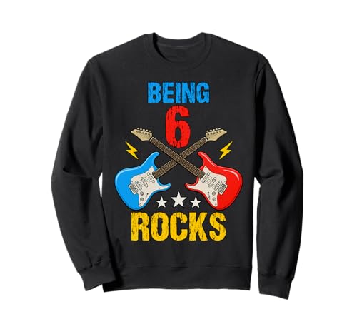 6. Geburtstag Rockmusik Geburtstag Junge Musiker Party Kinder Sweatshirt 6. Geburtstag Rockmusik Geburtstag Junge Musiker Party Kinder Sweatshirt von Rock Music Birthday Ideas, Guitar Birthday Wear