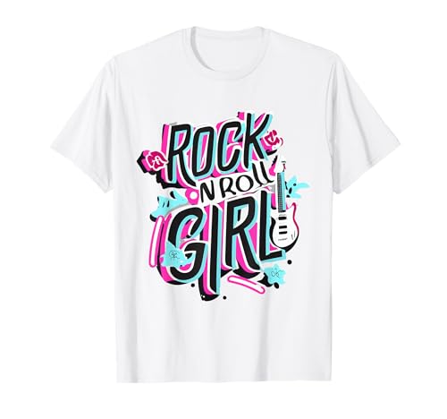 Rock N Roll Girl 80er Jahre Kostüm Rockmusik niedlich T-Shirt Rock N Roll Girl 80er Jahre Kostüm Rockmusik niedlich T-Shirt von Rock N Roll Girl Halloween Costumes