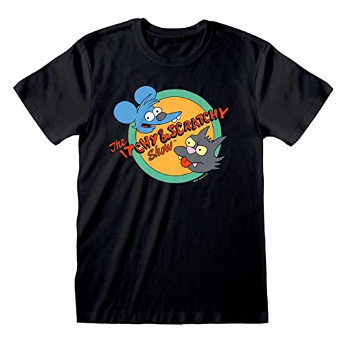 Simpsons Itchy and Scratchy offiziell Männer T-Shirt Herren (Small) von Rock Off Officially Licensed Products