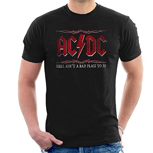 AC/DC Hell Ain't A Bad Place Kurzarm Herren T-Shirt Schwarz Medium von Rockoff Trade