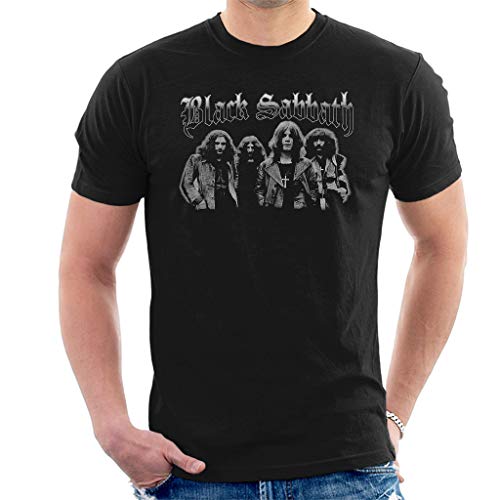 Black Sabbath Greyscale Group Kurzarm Herren T-Shirt Schwarz Medium von Rockoff Trade