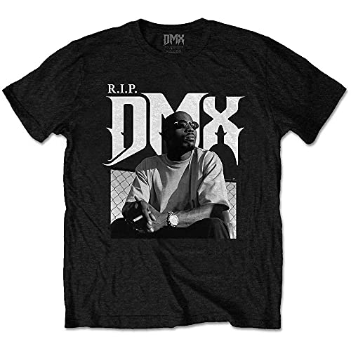 DMX T Shirt R.I.P. Logo Nue offiziell Herren Schwarz L von Rockoff Trade