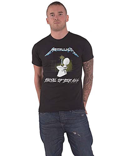 Metallica T Shirt Metal Up Your Ass Band Logo Nue offiziell Herren Schwarz von Metallica