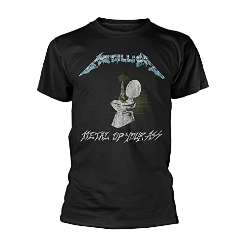 Metallica T Shirt Metal Up Your Ass Band Logo Nue offiziell Herren Schwarz von Metallica