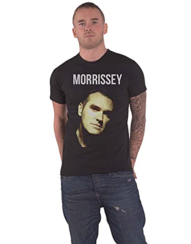 Morrissey T Shirt Face Photo Logo Nue offiziell Herren Schwarz von Rockoff Trade