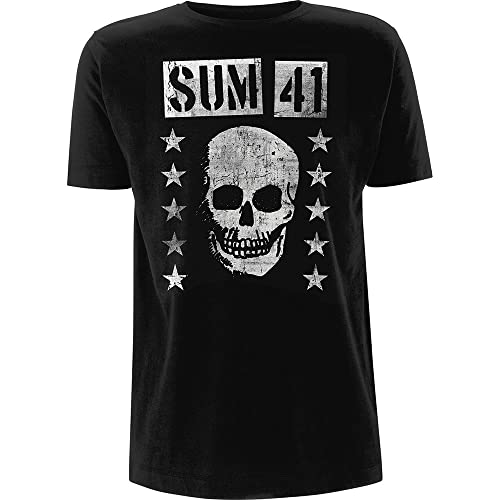 Sum 41 Grinning Skull offiziell Männer T-Shirt Herren (X-Large) von Rock Off Trade