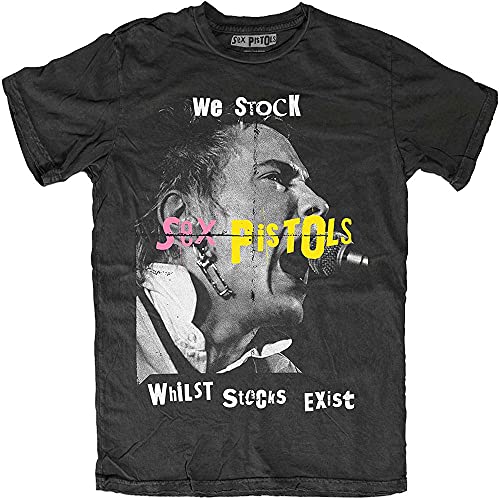 The Sex Pistols T Shirt We Stock Band Logo Nue offiziell Herren Schwarz von Rockoff Trade