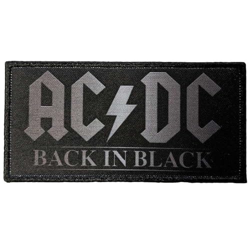 AC/DC Back In Schwarz Woven Patch Accessory Size von Rock Off officially licensed products