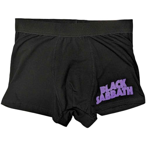 Rock Off officially licensed products Black Sabbath Wavy Band Logo Boxer Kurze Hosen L von Rock Off officially licensed products