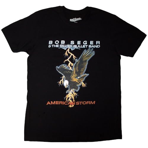 Bob Seger & The Silver Bullet Band Tour '86 offiziell Männer T-Shirt Herren (Large) von Rock Off officially licensed products