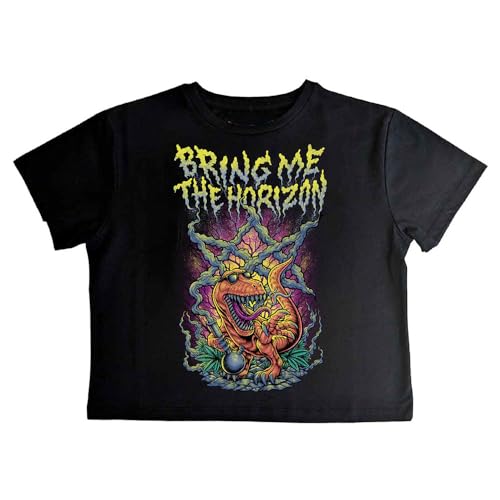 Bring Me The Horizon Smoking Dinosaur Crop Top S von Rock Off officially licensed products