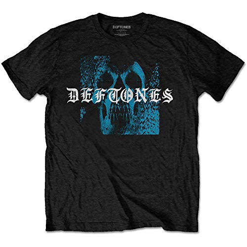 Deftones Static Skull offiziell Männer T-Shirt Herren (Large) von Rock Off officially licensed products