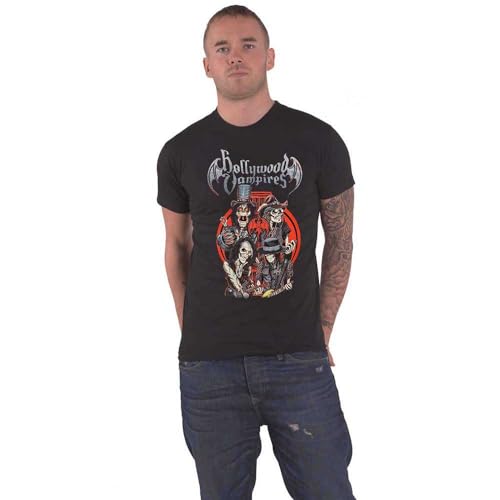 Hollywood Vampires T Shirt Tour 2023 Caricatures Nue offiziell Herren Schwarz M von Rock Off officially licensed products