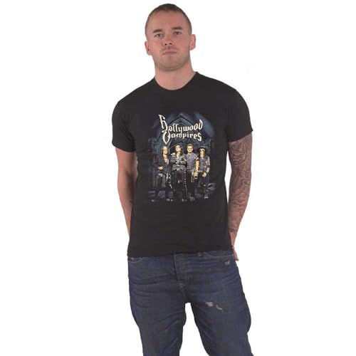 Rock Off officially licensed products Hollywood Vampires T Shirt Tour 2023 Graveyard Nue offiziell Herren Schwarz M von Rock Off officially licensed products