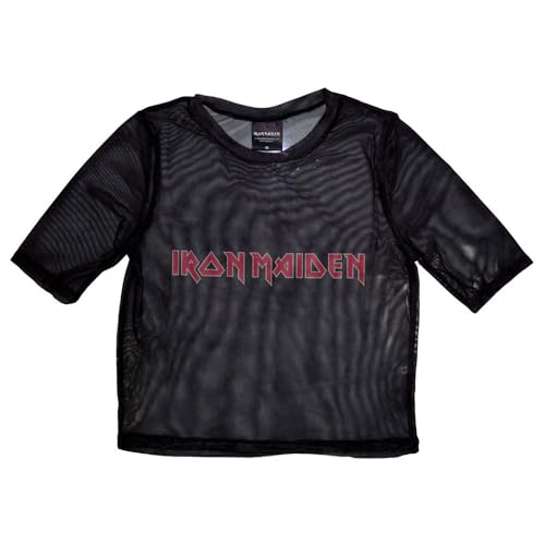 Iron Maiden Band Logo Mesh Crop Top XL von Rock Off officially licensed products