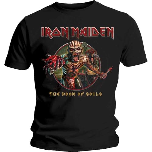 Iron Maiden T Shirt Book of Souls Eddie Circle Band Logo offiziell Herren S von Rock Off officially licensed products